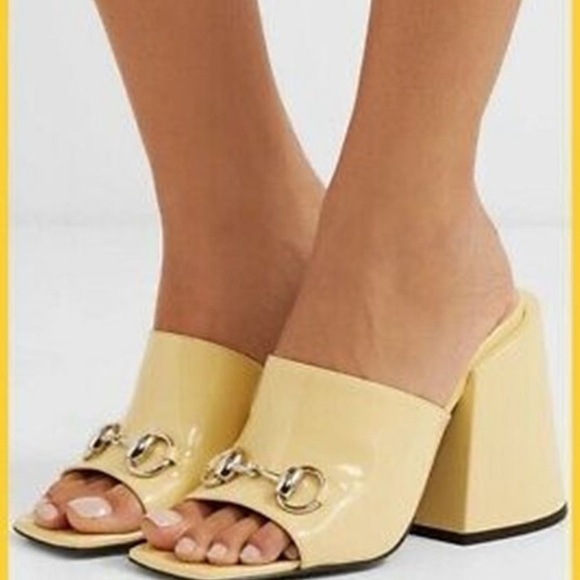 yellow gucci mules